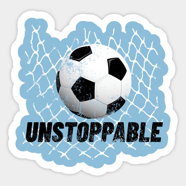 Unstoppable - soccer champion Sticker by SW10 - Soccer Art